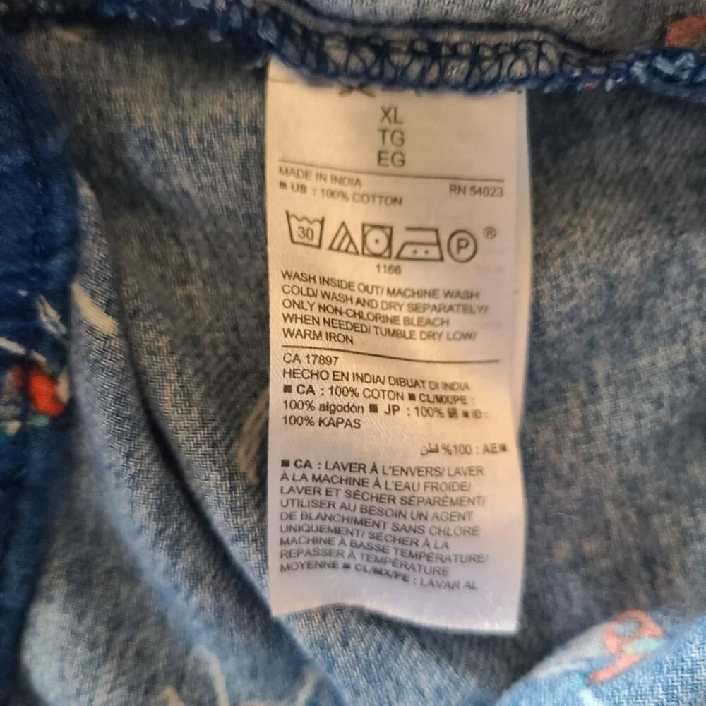 Old Navy Womens Sleep Pajamas Pants Blue Ski Print Size XL
